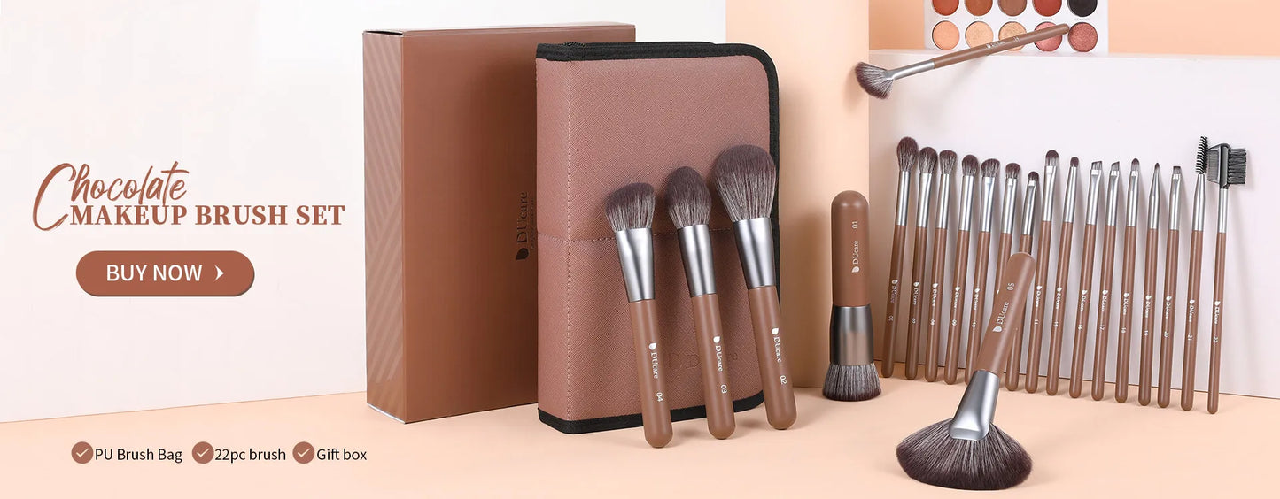DUcare Professional Makeup Brushes kits Synthetic Hair 17Pcs with Sponge & cleaning tools Pad for Cosmetics Foundation Eyeshadow