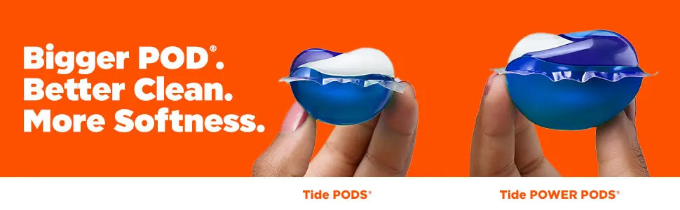 Power PODs 2-in-1 Laundry Detergent Pods with Downy Soft Boosters, Lasting Freshness with April Fresh Scent, 18/45/63 Count