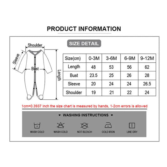 Kiddiezoom 0-12Months Cartoon 1/2 Pieces Long Sleeve Zipper Baby Boys Girl Romper 100%Cotton Soft newborn Jumpsuits