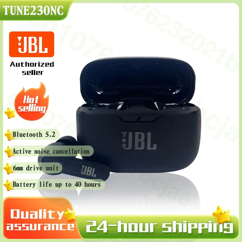 Original JBL Tune 230nc TWS Wireless Bluetooth Headset Stereo Bass Waterproof Sports Earphone with Microphone Headphone T230nc