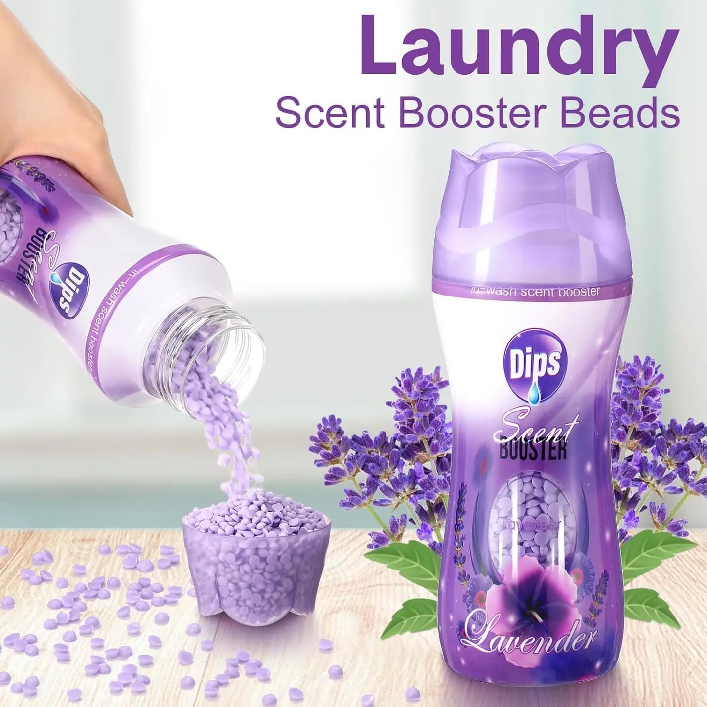 260g in Wash Scent Booster Beads Laundry Boosters Laundry Room Beads Fresh Essence Scent Eco‑Friendly Safe Fabric Softener