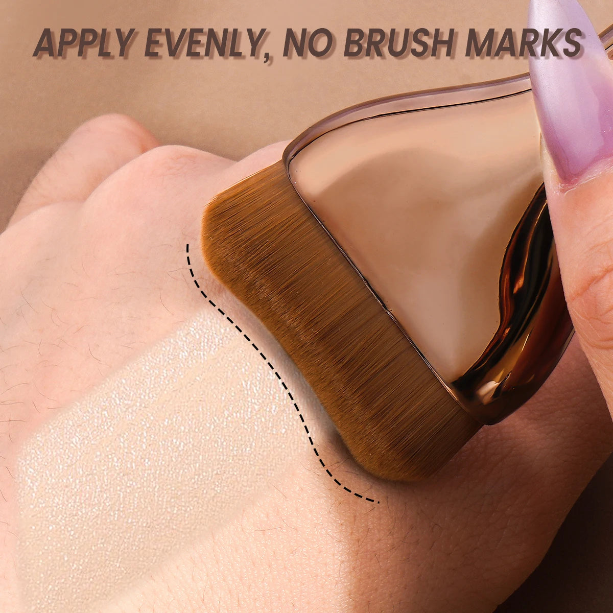 MAANGE 3pcs Foundation Makeup Brushes Ultra Thin Top Mask Brushes Nose Contour U-Shaped Brush for Double Head Nose Shadow Brush
