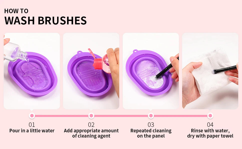 DUcare Professional Makeup Brushes kits Synthetic Hair 17Pcs with Sponge & cleaning tools Pad for Cosmetics Foundation Eyeshadow