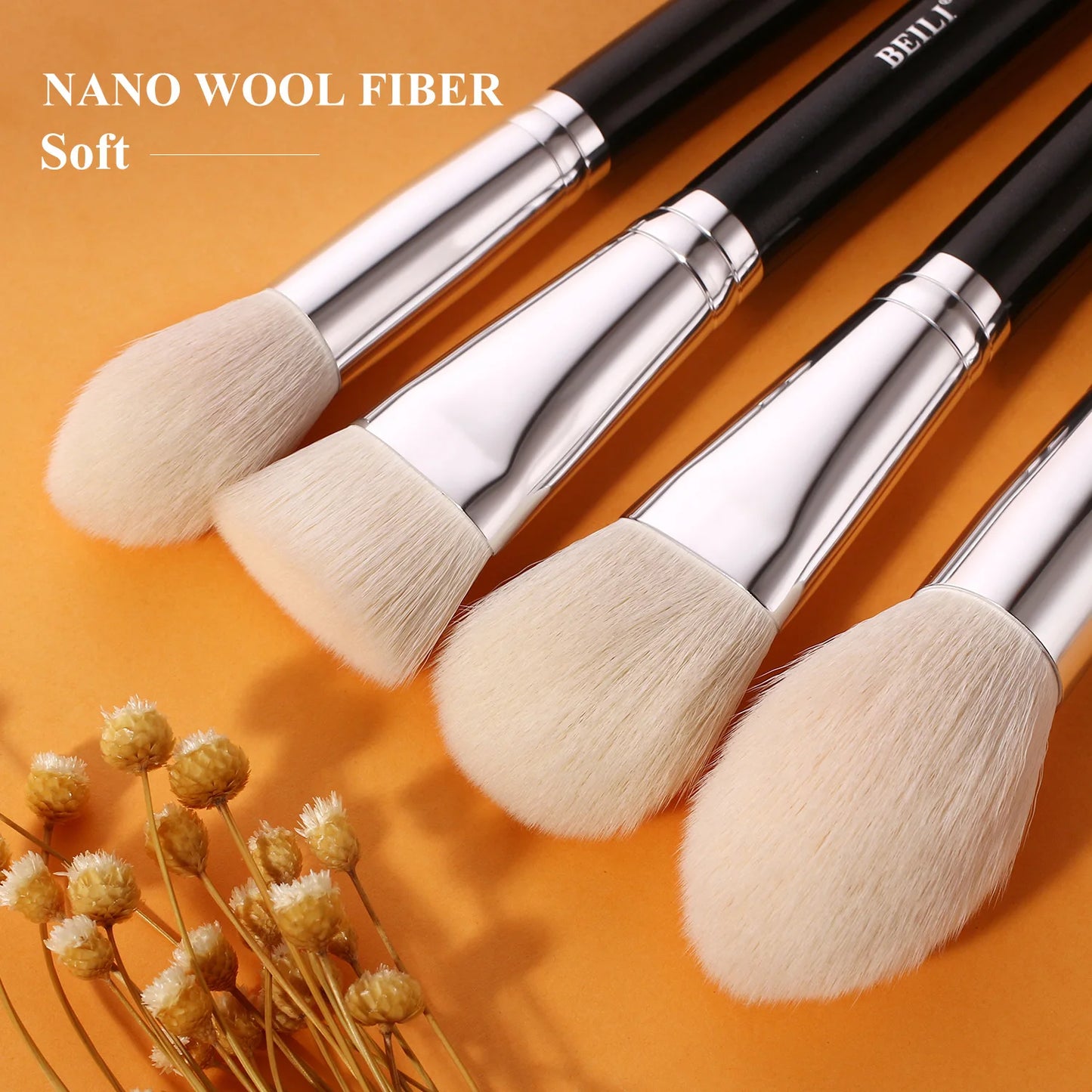 BEILI Professional Premium Makeup Brushes 12/15/22/30/35pcs Foundation Loose Powder Eye Blending Makeup Brush Set Low Price