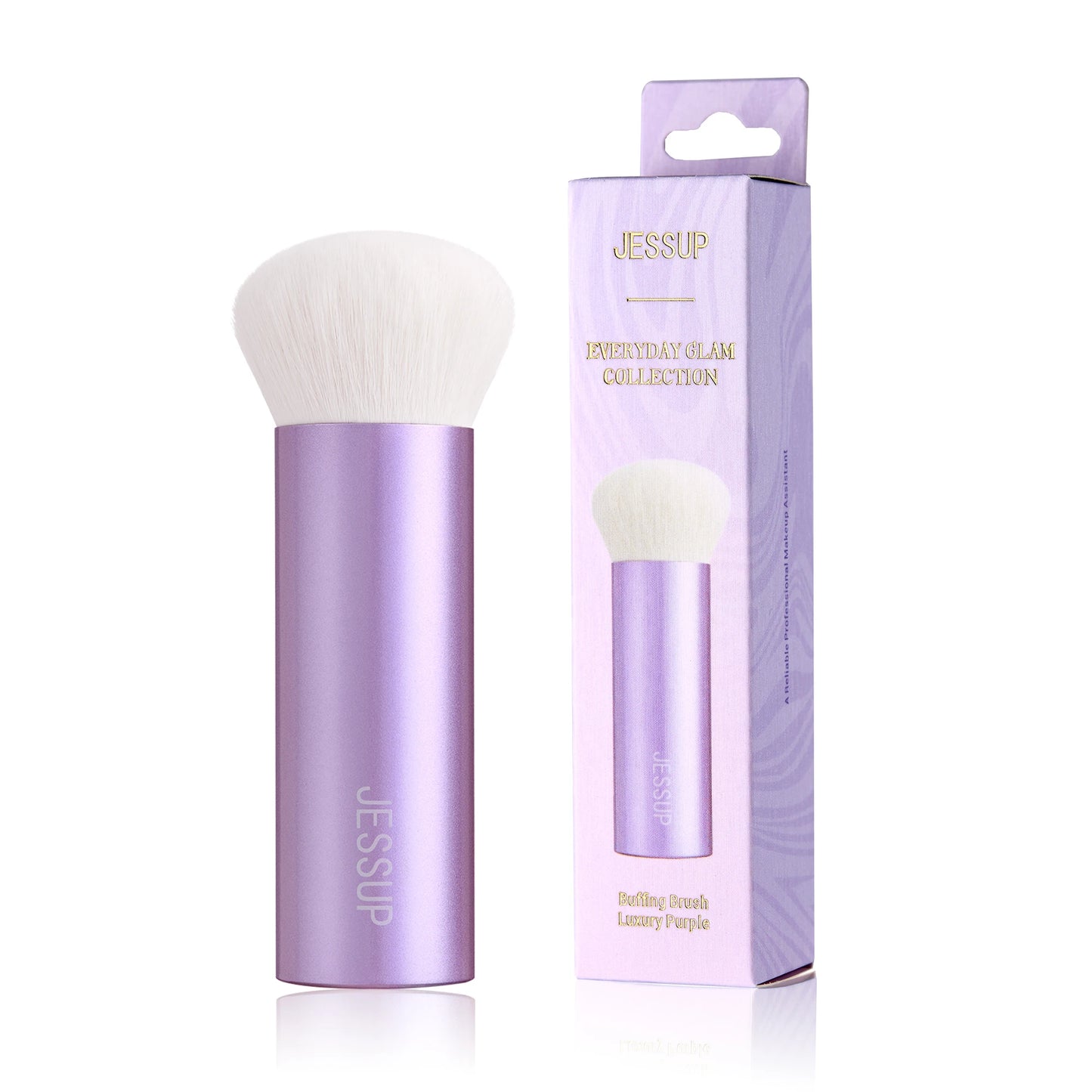 Jessup Makeup Brushes Set Face Kabuki Brush Foundation Contour Powder Complexion Blush Bronzer,Premium Synthetic, Luxury Purple