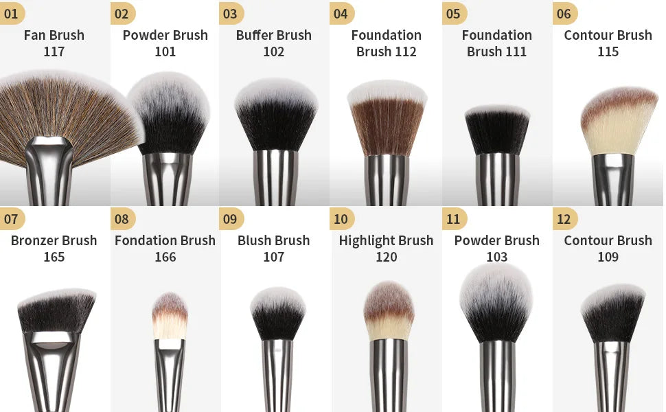 DUcare Professional Makeup Brush Set 10-32Pc Brushes Makeup Kit Synthetic Hair Foundation Power Eyeshadows Blending Beauty Tools