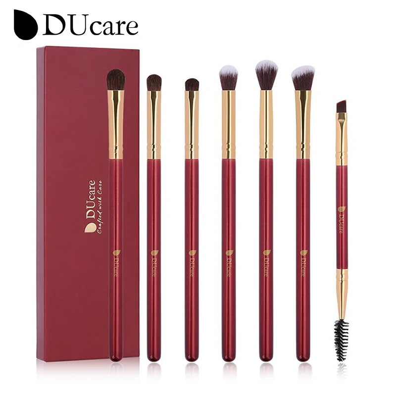 Ducare 6Pcs Cosmetic Makeup Brushes Set Eye Shadow Blending Eyeliner Eyelash Eyebrow Brushes for Make up Professional brush
