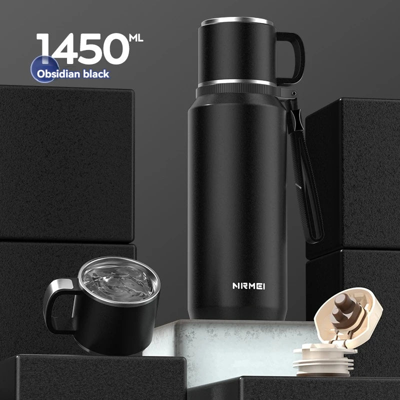 1.5L Thermos water bottle Stainless Steels Vacuum Flask Hot Coffee tea Water Heat Preservation Bottles Cold Tumbler drink