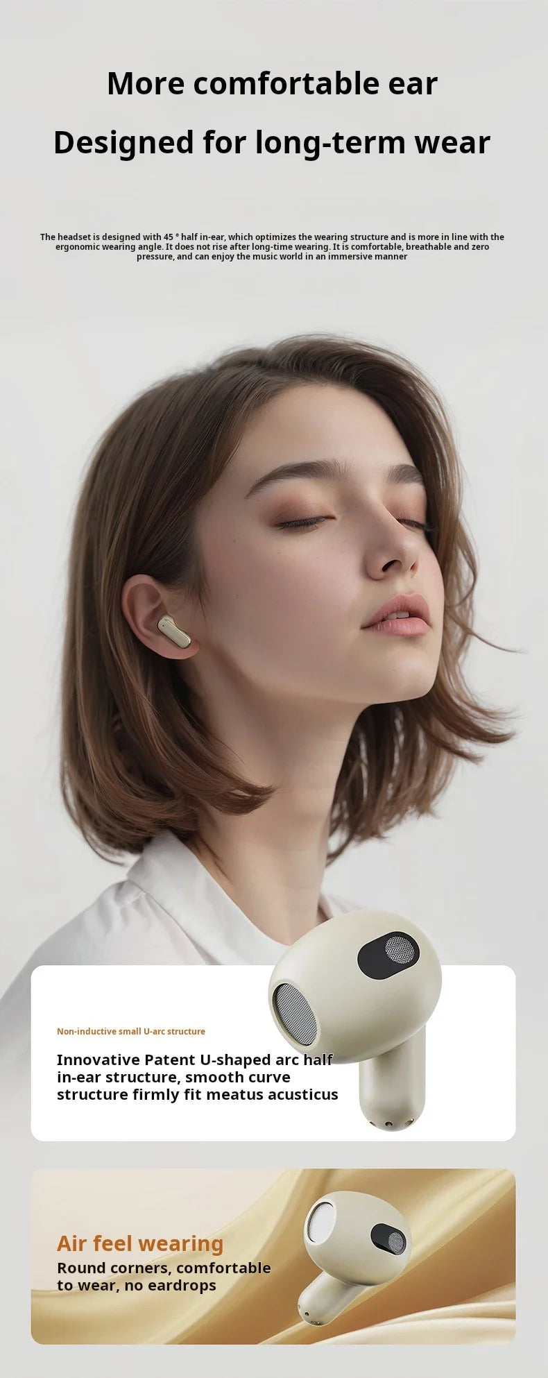 Original Sony Wireless Earbuds Bluetooth Earphones 5.3 TWS Headset Touch Control Sports Gaming Headphones with ENC Mic Noise