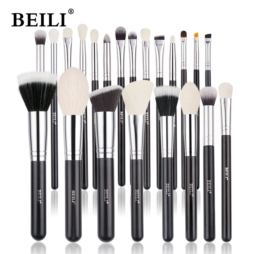 BEILI Professional Premium Makeup Brushes 12/15/22/30/35pcs Foundation Loose Powder Eye Blending Makeup Brush Set Low Price
