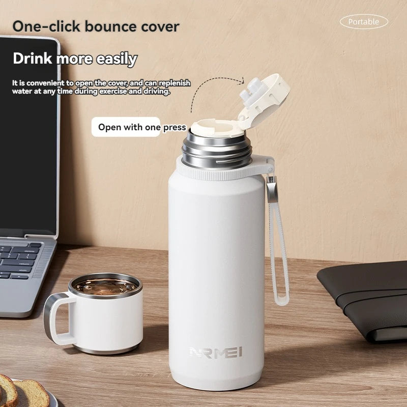1.5L Thermos water bottle Stainless Steels Vacuum Flask Hot Coffee tea Water Heat Preservation Bottles Cold Tumbler drink
