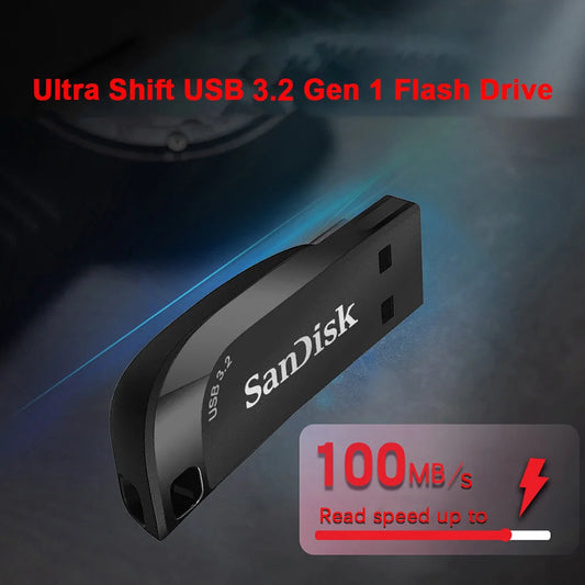 SanDisk Ultra Shift USB 3.0 Flash Drive 256GB 128GB 64GB 32GB Read Speed up to 100MB/s USB Flash Drive Memory Stick Pen Drive