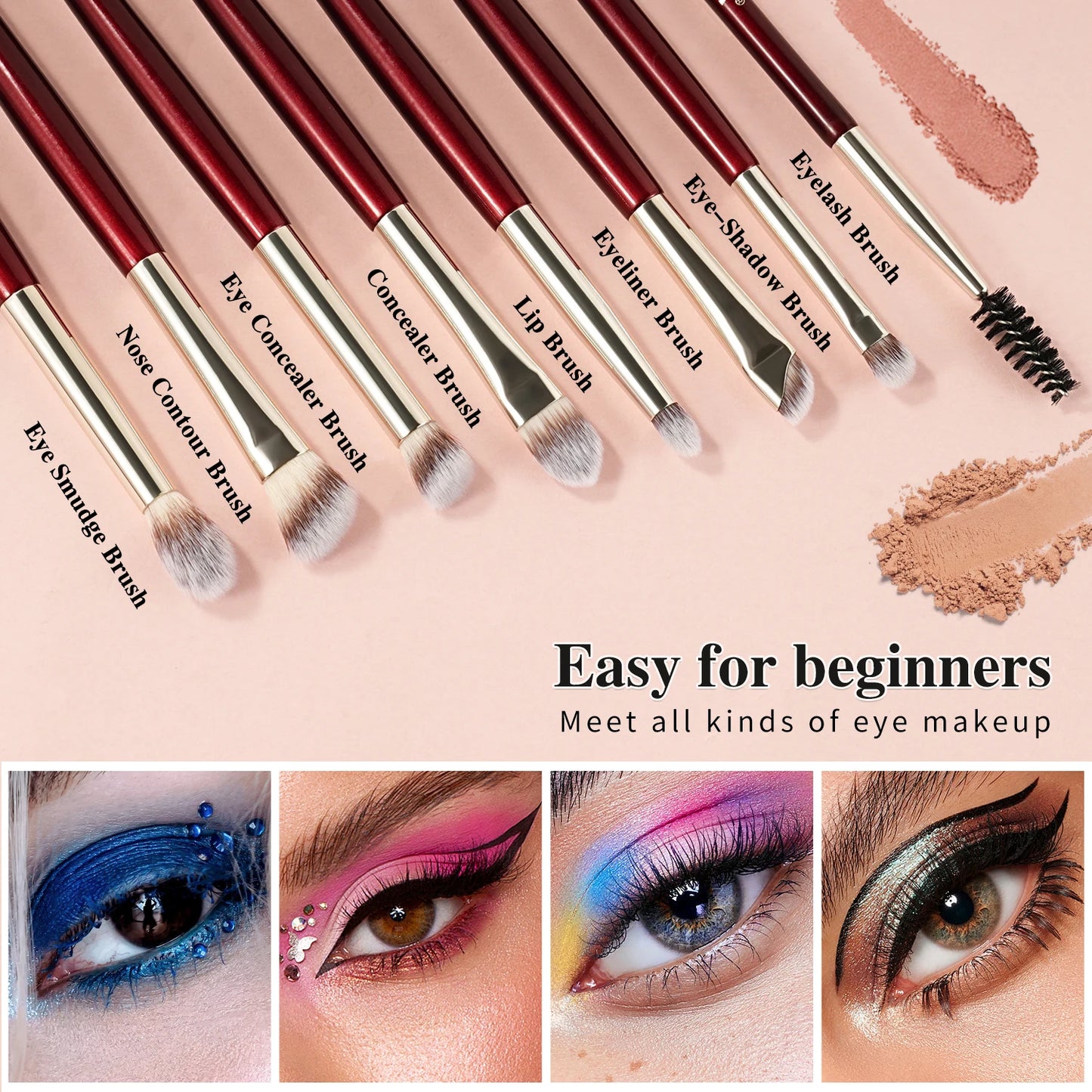 BEILI Professional Makeup Brushes Set 9/15/30 Pcs Foundation Contour Eyeshadow Blending Synthetic Hair Beauty Cosmetics Brush