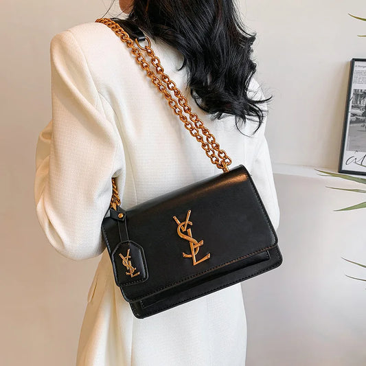 2025 Best Selling Luxury Women's Chain Crossbody Bag - Spacious Square Shoulder Bag With Phone Compartment For Commuters