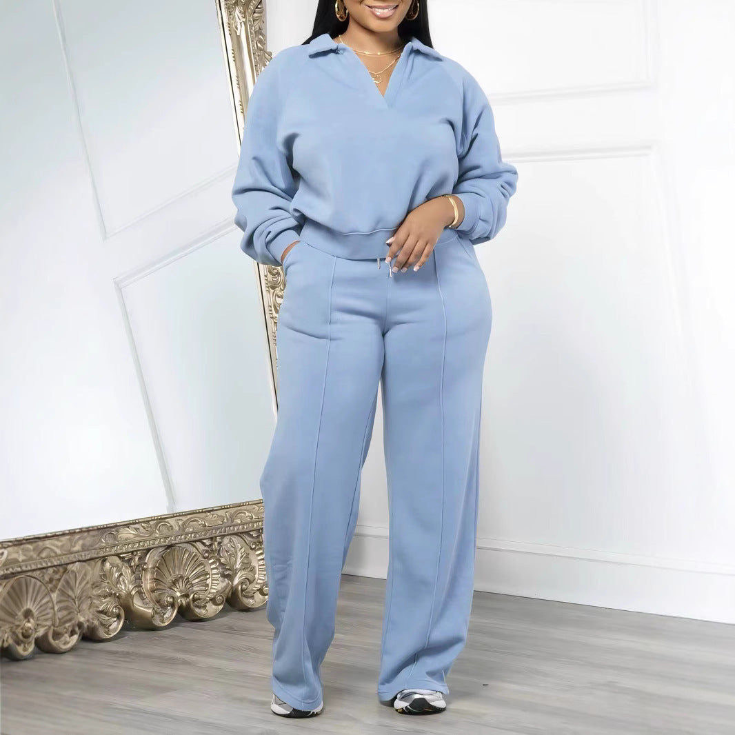 Sports Thickening Women's Pants Suit