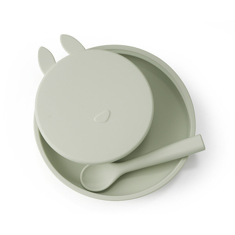Silicone Baby Dinner Three-piece Set