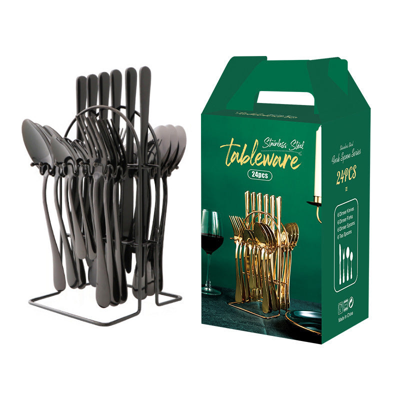 Cutlery Set With Storage Rack