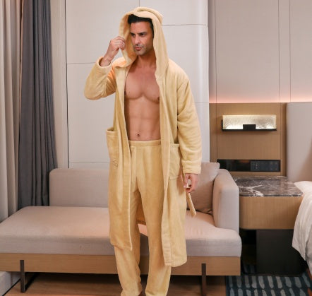 Men's Fibre Velvet Gown Set