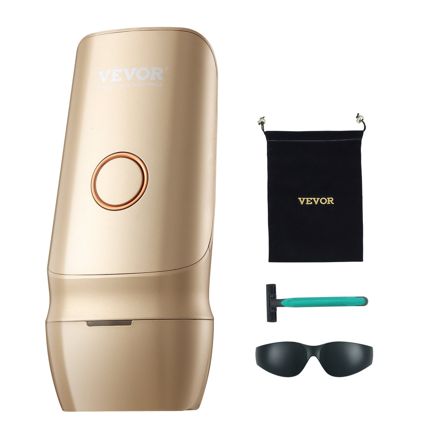 VEVOR IPL Hair Removal, Permanent Hair Removal With Ice Cooling System For Women Men, Auto Manual Modes & 5 Levels, Painless At-Home Hair Removal Device For Legs, Arms, Armpits, Bikini Line