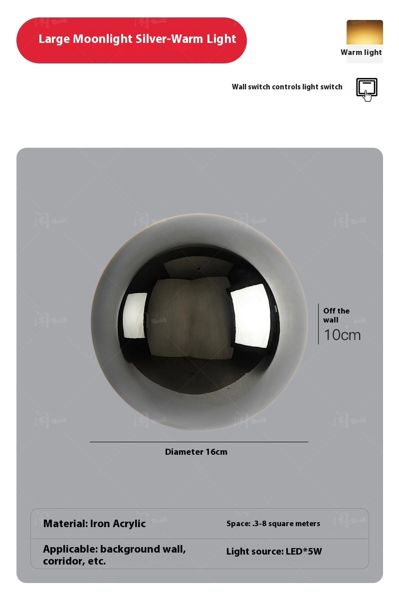 Round Aisle Lamps Solar Eclipse Bedroom Bedside Wall Lamp