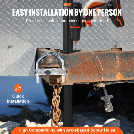 VEVOR Trailer Jack, Trailer Tongue Jack A Frame Bolt On Weight Capacity 5000 Lb, Trailer Jack Stand With Handle For Lifting RV Trailer, Horse Trailer, Utility Trailer, Yacht Trailer