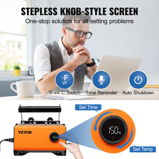 VEVOR Tumbler Heat Press, 30oz Mug Heat Press Machine Sublimation Transfer 11 15oz 16-25oz 30oz Straight Skinny Tumblers, Cup Heat Press With Heat Resist Gloves & Tape, DIY Ceramic Mugs Cups Glasses