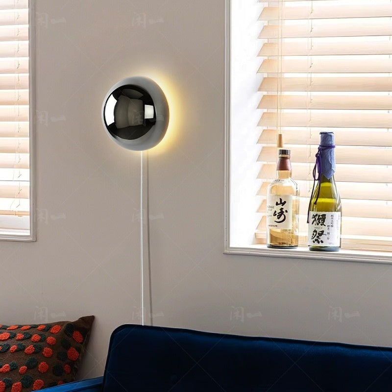 Round Aisle Lamps Solar Eclipse Bedroom Bedside Wall Lamp