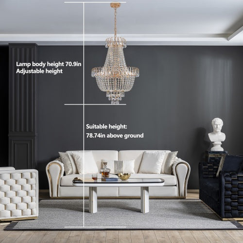 Golden Crystal Chandelier
