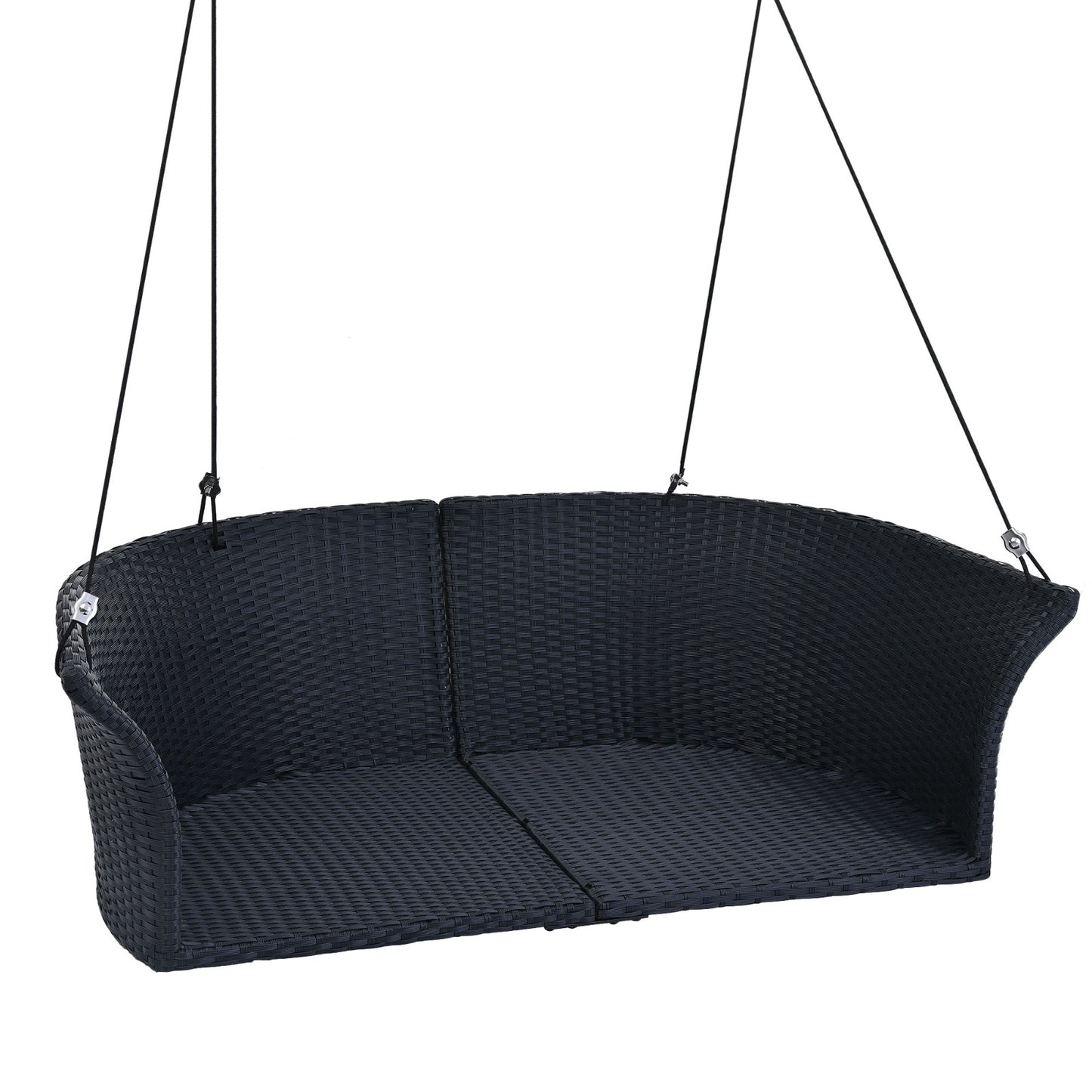 Rattan Woven Swing Chair, Porch Swing With Ropes
