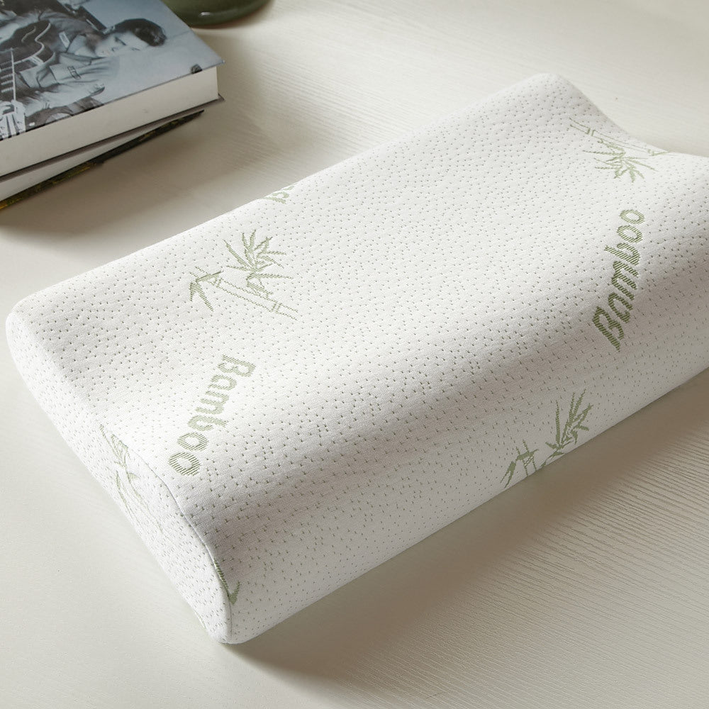 Wave Shaped Bamboo Fiber Slow Rebound Space Memory Pillow