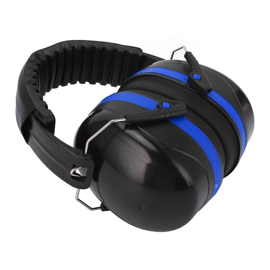 Industrial Earmuffs Noise Blocking Hearing Protection Size Adjustable Folding Ear Muffs for Baby Adults Black Blue