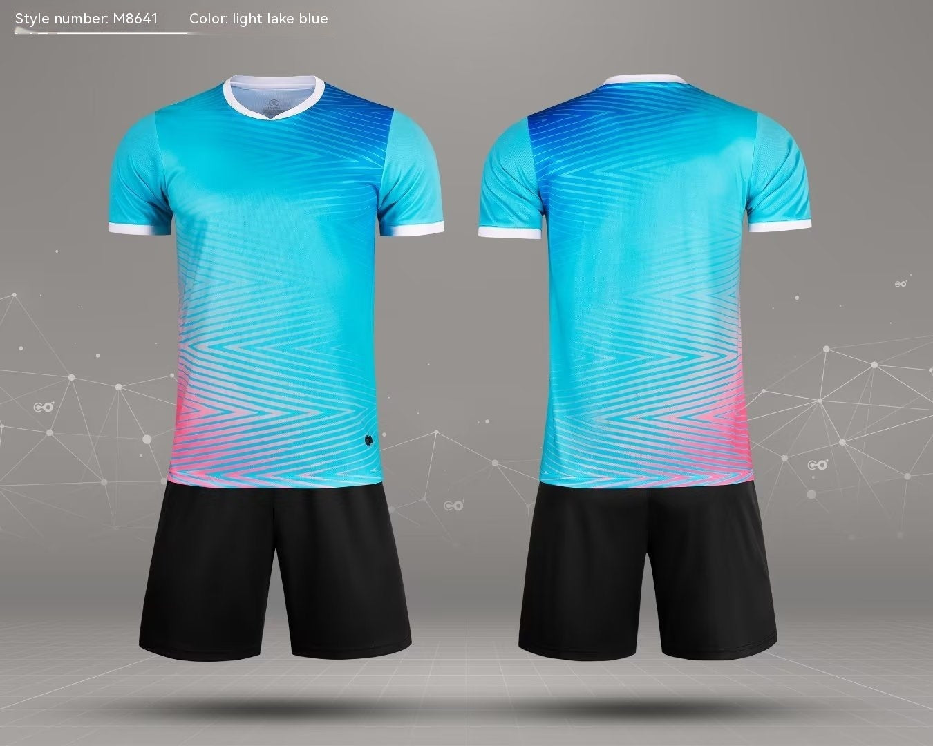 Printed Short Sleeve Children's Football Uniforms Suit