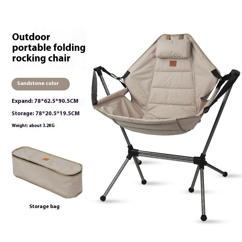 Rocking Chair Outdoor Aluminum Alloy Folding Chair Portable