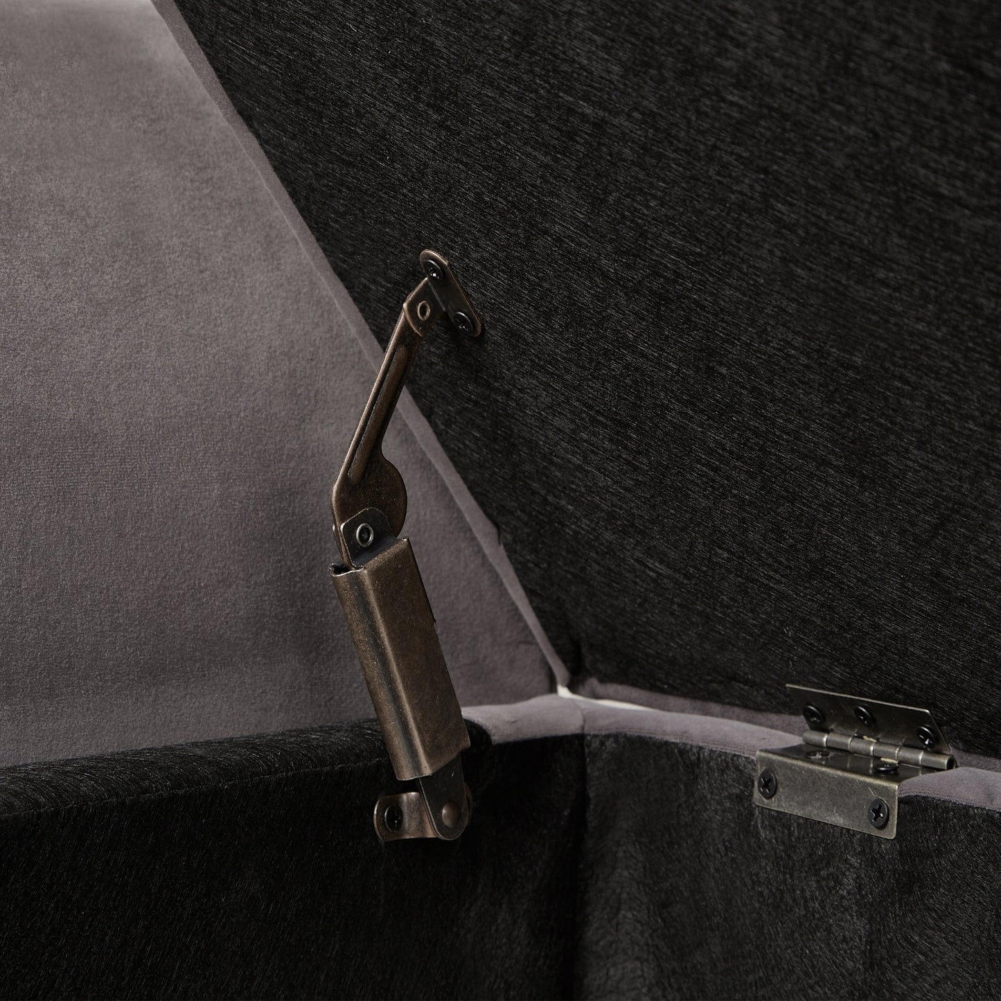 51.5 Bed Bench With Storage Grey Velvet
