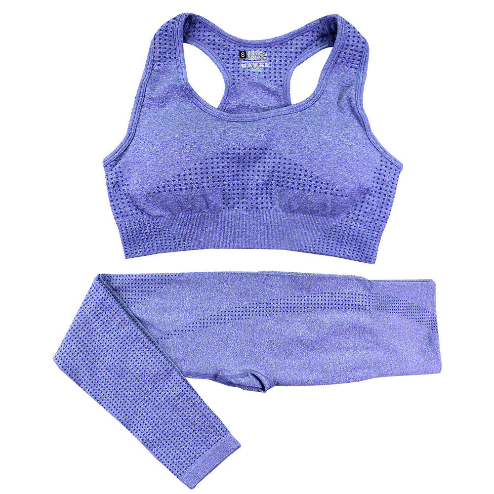 abundance 2PCS Seamless Yoga Set Women Tracksuit High Waist Leggings Workout Sportswear Gym Clothing Fitness Crop Top Sports Suits Gym Set