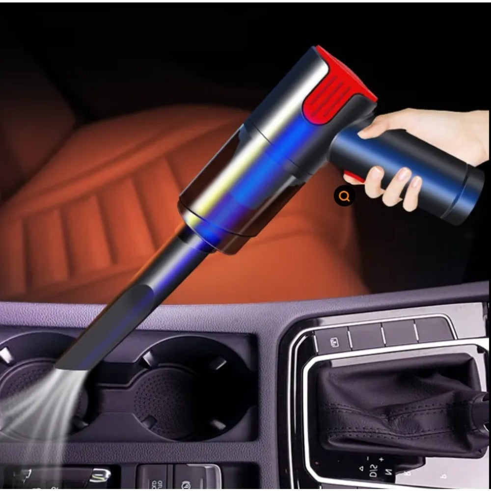Wired Red And Silver Car Vacuum Cleaner Home Handheld Mini Desktop Vacuum Cleaner Portable