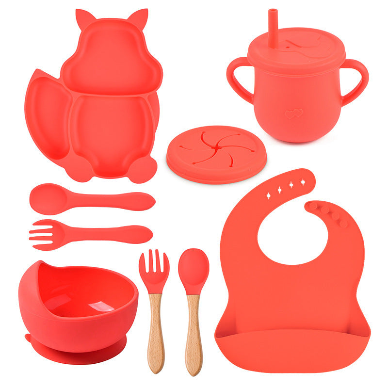 8 PCs Babies' Dinner Plate Baby Bowl