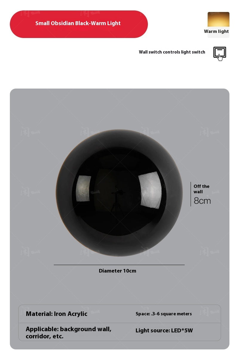 Round Aisle Lamps Solar Eclipse Bedroom Bedside Wall Lamp