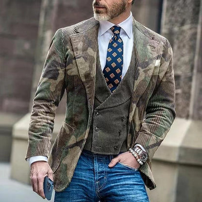 Men's Casual Printed  Suit
