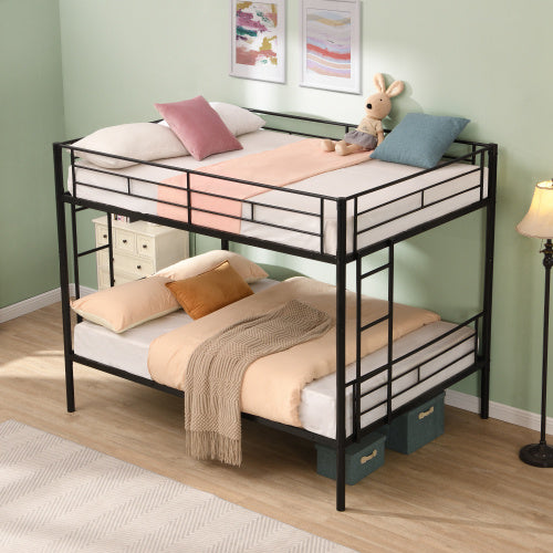 Full Over Full Metal Bunk Bed , No Box Spring Needed, Easy Assemble