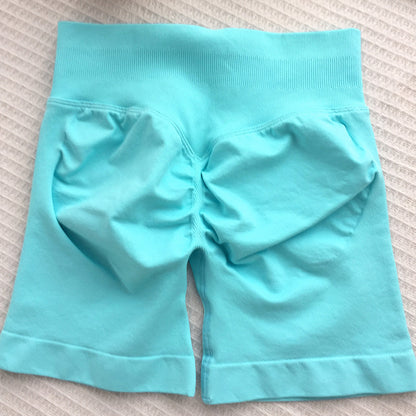 Ladies New Seamless Knitted Fitness Yoga Shorts
