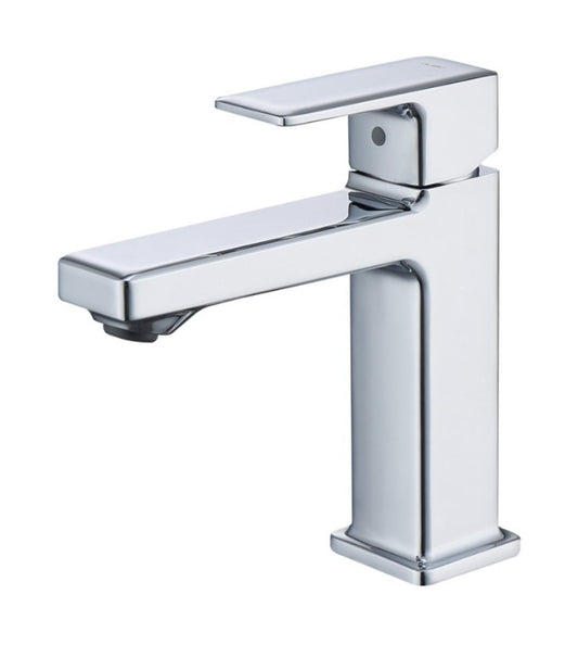 Chrome Single Hole Bathroom Faucet,Laundry Vanity Sink Faucet With Two 9 16 Hoses