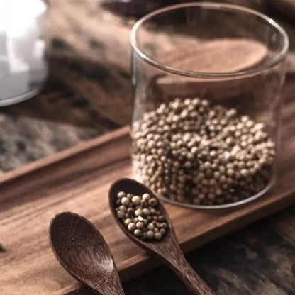 Kitchen Seasoning Jar Glass Spice Container Salt Storage