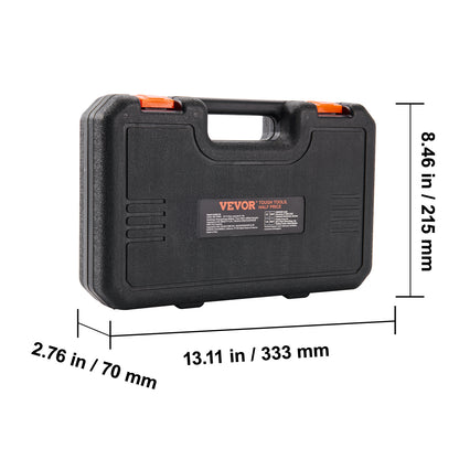 VEVOR Drive Impact Socket Set, 9 Piece Deep Socket Set Metric 29-38mm, 6 Point Cr-Mo Alloy Steel For Auto Repair, Easy-to-Read Size Markings, Rugged Construction, Includes Storage Case