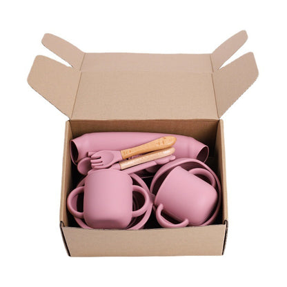 Baby Silicone Seven-piece Tableware Set