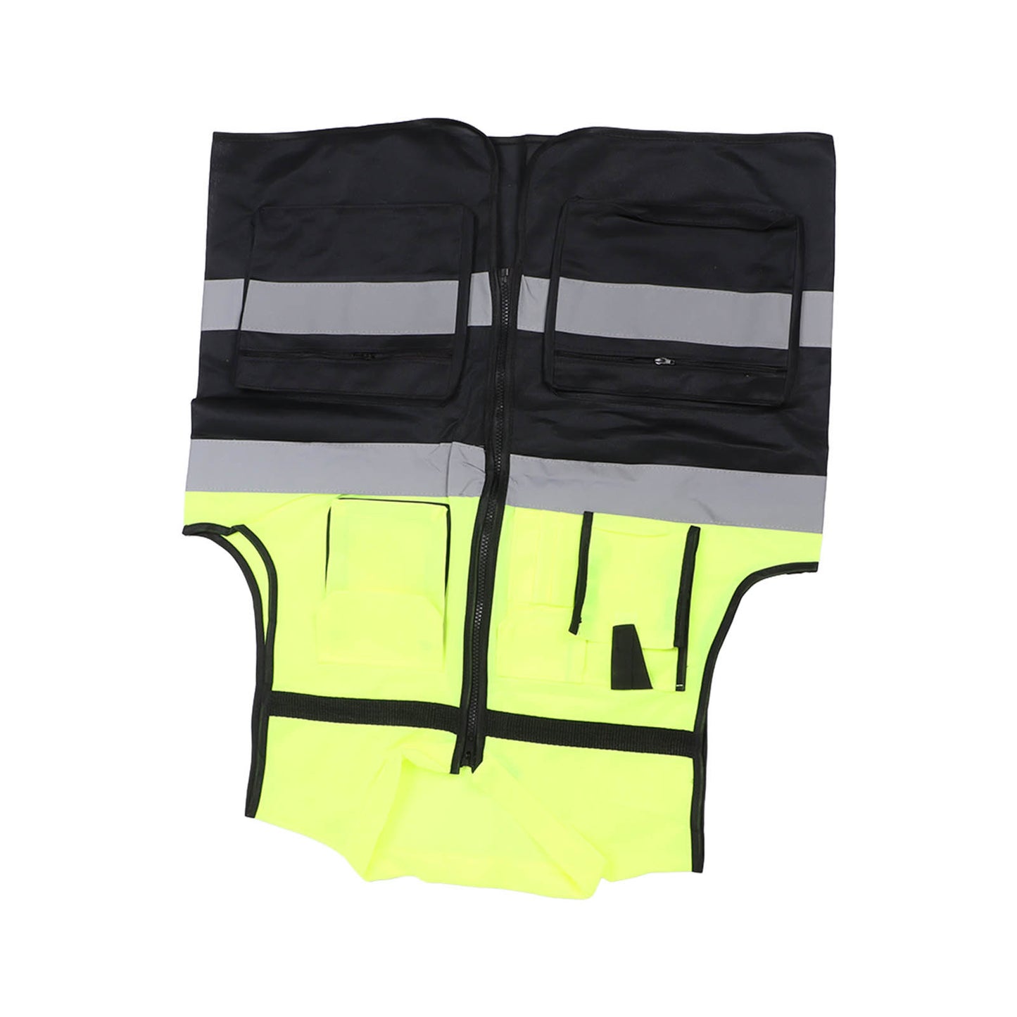 Reflective Working Vest Multiple Pockets Mesh Design High Visibility Breathable Safety Vest with Reflective Strips