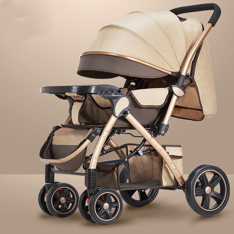 Lightweight Baby Stroller - Sit & Lie Down, Foldable with Shock Absorption