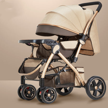 Lightweight Baby Stroller - Sit & Lie Down, Foldable with Shock Absorption