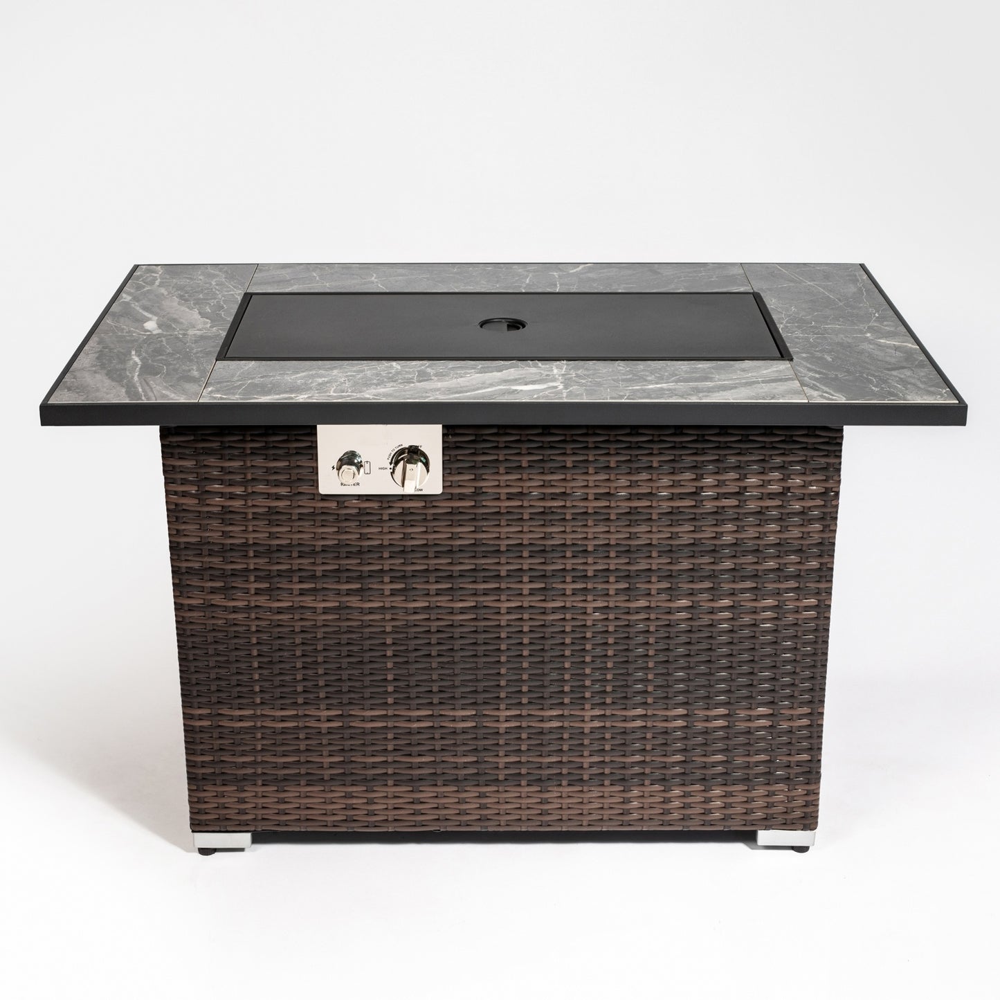 Outdoor Propane Fire Pit Table, Ceramic Tabletop Gas Fire Table