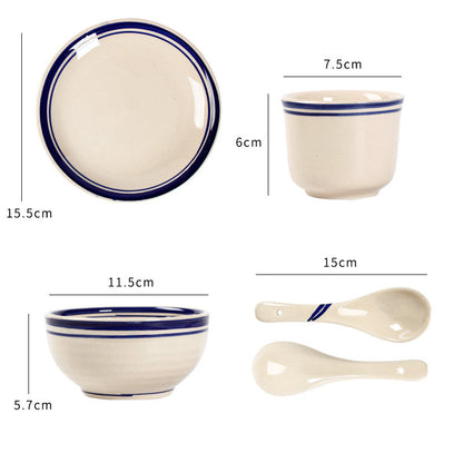 Four-piece Ceramic Soup Bowls set